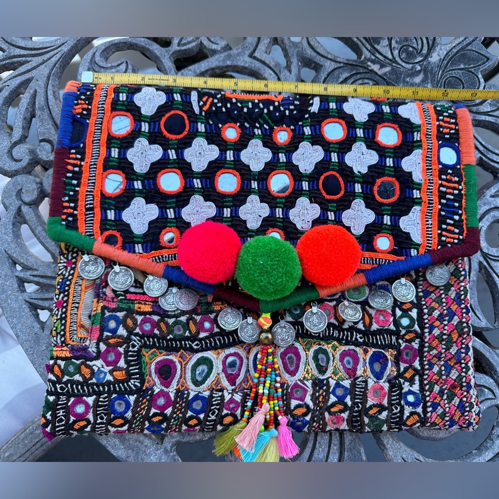Embroidered Clutch 10”x12” made in India